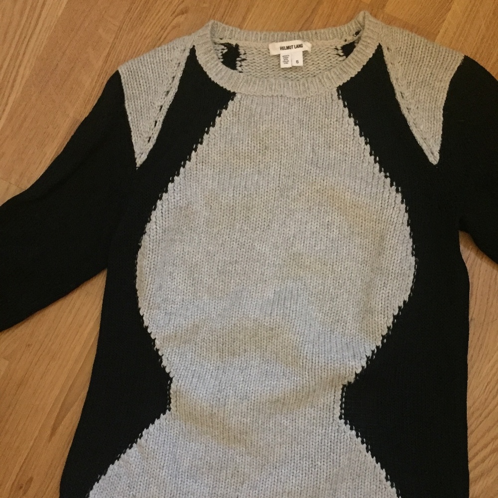 Helmut Lang Small Women's Sweater - Black/Grey